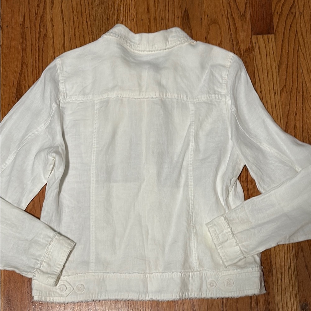 New Nicole Miller White Linen Jacket - Picture 7 of 8